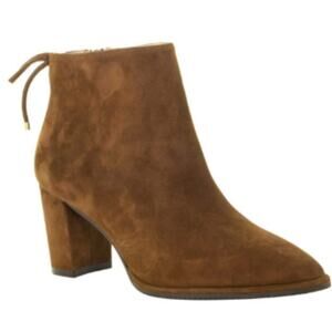 STUART WEITZMAN GARDINER POINTED-TOE SUEDE ANKLE BOOTS LADIES 10.5 NWOB